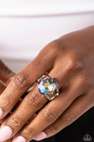 Paparazzi Prismatically Pronged - Multi Oval UV Gem Ring