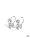 Paparazzi Prized Poodle- White Earrings