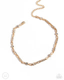 Paparazzi Pronged Pageantry- Gold Necklace