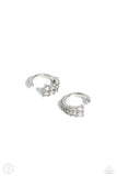 Paparazzi Pronged Parisian - White Ear Cuffs
