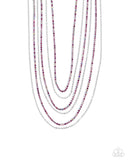 Paparazzi Pronged Purpose- Pink Necklace