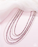 Paparazzi Pronged Purpose- Pink Necklace
