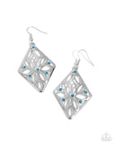 Paparazzi Pumped Up Posies - Blue Earrings