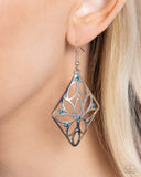 Paparazzi Pumped Up Posies - Blue Earrings