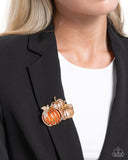 Paparazzi Pumpkin Pattern - Brooch