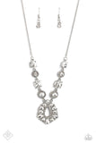 Paparazzi JULY FF RAREST in the Land - White Necklace