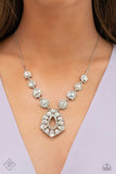 Paparazzi JULY FF RAREST in the Land - White Necklace