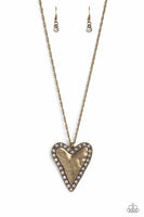 Paparazzi Radiant Romeo - Brass Heart Necklace