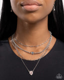 Paparazzi Radiant Rows- Pink Necklace