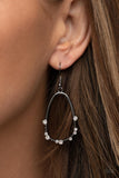 Paparazzi Ready Or YACHT - Black Asymmetrical Teardrop Earrings