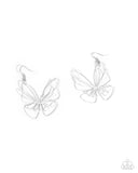 Paparazzi Rebirthed Radiance- White Butterfly Earrings