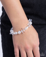 Paparazzi Reflective Ritardando - White Bracelet