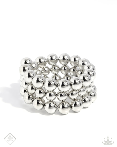 Paparazzi FF OCT '24 Refreshing Raindrops - Silver Bracelet