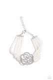 Paparazzi Regal Rose - White Bracelet