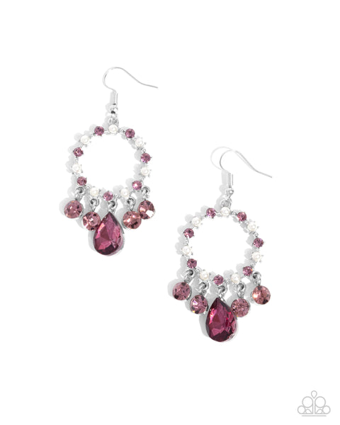 Paparazzi Regency Radiance- Purple Earrings