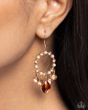 Paparazzi Regency Radiance- Brown Earrings