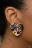 Paparazzi Relationship Ready - Red Earrings