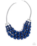 Paparazzi Reliant Rows- Blue Necklace
