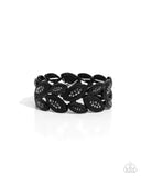 Paparazzi Riding the Clutch- Black Bracelet
