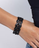 Paparazzi Riding the Clutch- Black Bracelet