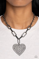 Paparazzi Roadside Romance - Black Heart Necklace