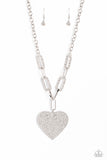 Paparazzi Roadside Romance - White Heart Necklace