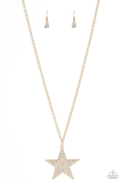 Paparazzi Rock Star Sparkle - Gold Necklace