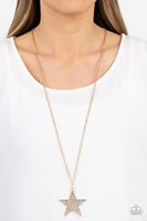 Paparazzi Rock Star Sparkle - Gold Necklace