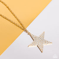 Paparazzi Rock Star Sparkle - Gold Necklace