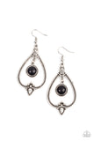 Paparazzi Rocky Mountain Royalty - Black Stone Earrings
