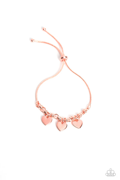 Paparazzi Romance Tale - Copper Hearts Bracelet