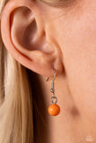 Paparazzi Romantic Ragtime - Orange Heart Necklace