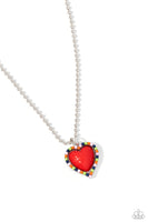 Paparazzi Romantic Ragtime - Red Heart Necklace