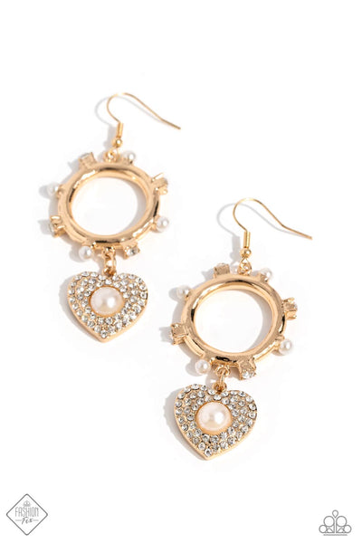 Paparazzi FF MAR 24 Romantic Relic - Gold Earrings