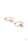 Paparazzi Romantic Representative - Pink Heart Earrings