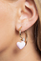 Paparazzi Romantic Representative - Pink Heart Earrings