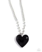 Paparazzi Romantic Residence - Black Heart Necklace