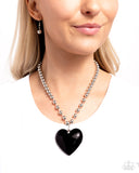 Paparazzi Romantic Residence - Black Heart Necklace