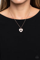 Paparazzi Romantic Retreat - Rose Gold Heart Necklace