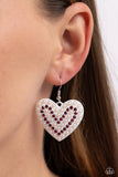 Paparazzi Romantic Reunion - White Heart Earrings