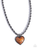 Paparazzi Romantic Rhythm- Brown Heart Necklace
