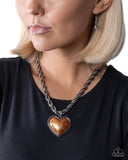 Paparazzi Romantic Rhythm- Brown Heart Necklace