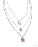 Paparazzi Romantic Rubato- Pink Necklace