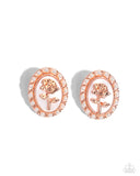 Paparazzi Rosy Relic - Copper Earrings