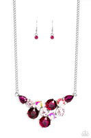 Paparazzi Round Royalty - Pink Gems Necklace