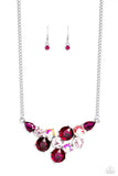 Paparazzi Round Royalty - Pink Gems Necklace