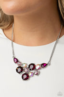 Paparazzi Round Royalty - Pink Gems Necklace