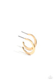 Paparazzi Royal Runway - Gold Hoops Earrings