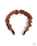 Paparazzi Ruffled Rebel- Brown Hairband