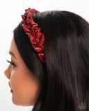 Paparazzi Ruffled Rebel- Red HairBand